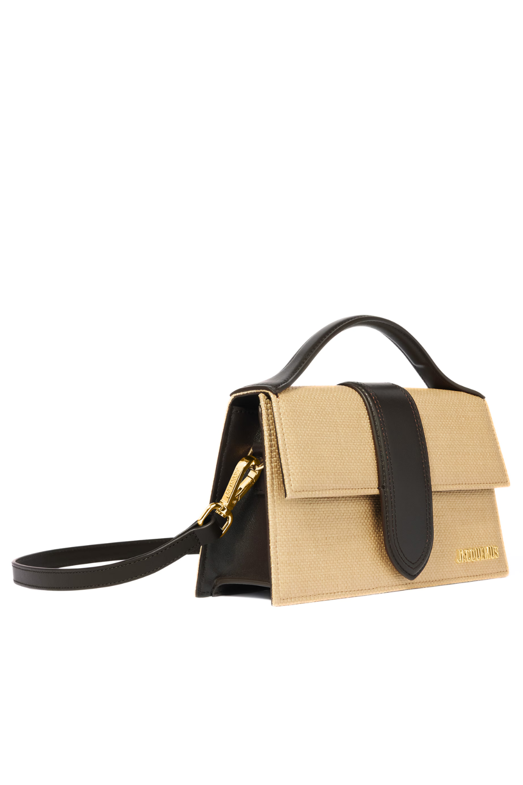 Jacquemus Il Bambino Shoulder bag with flap Beige Dark Brown