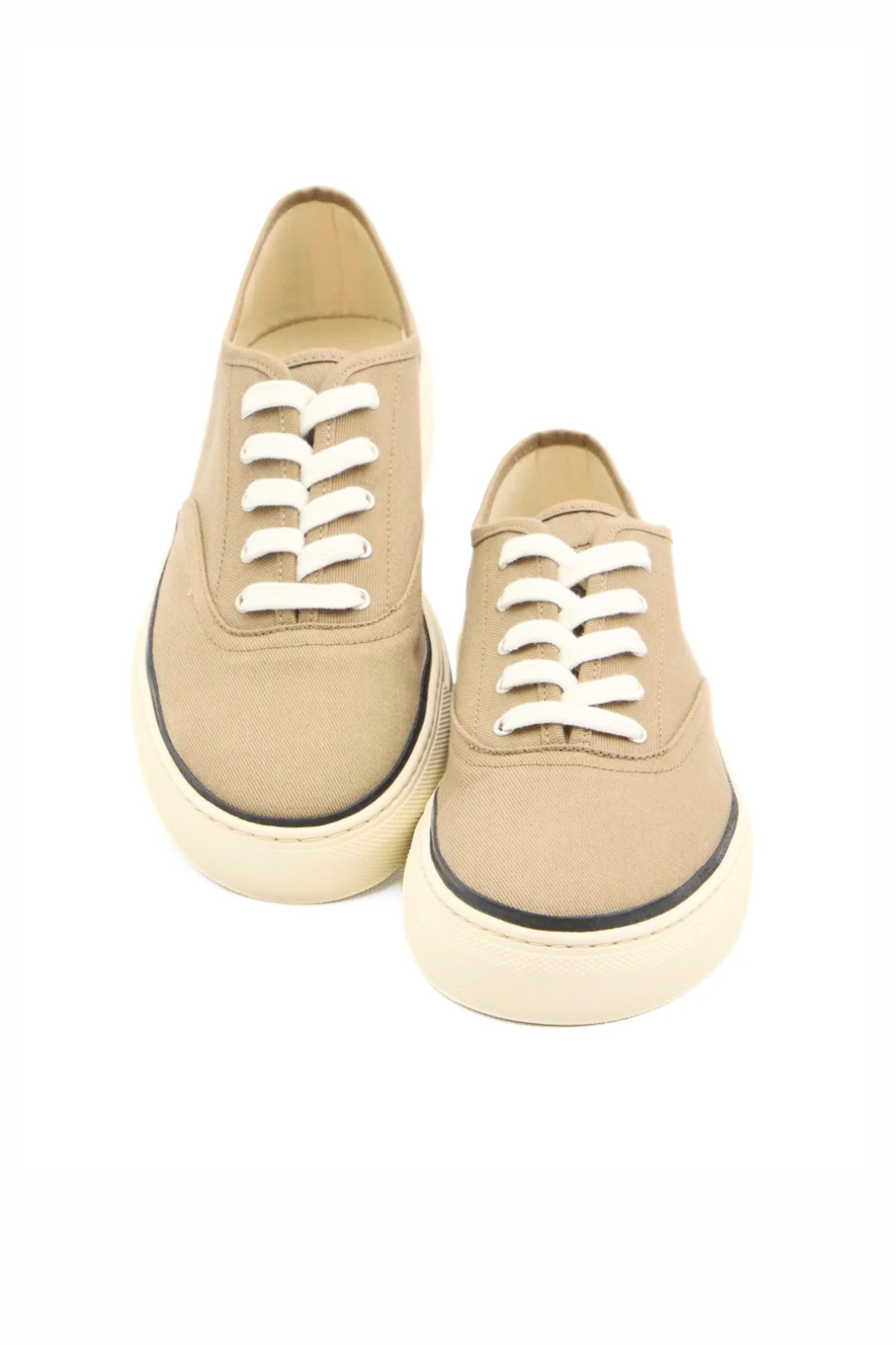 Jacquemus logo embroidered canvas sneakers Beige