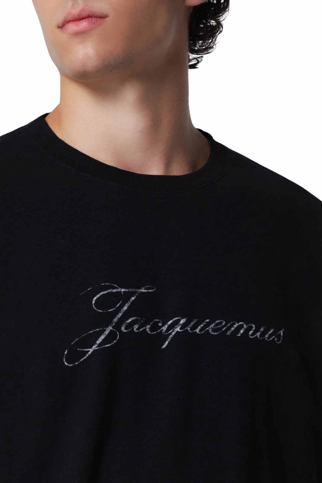 Jacquemus Black cotton-blend logo T-shirt