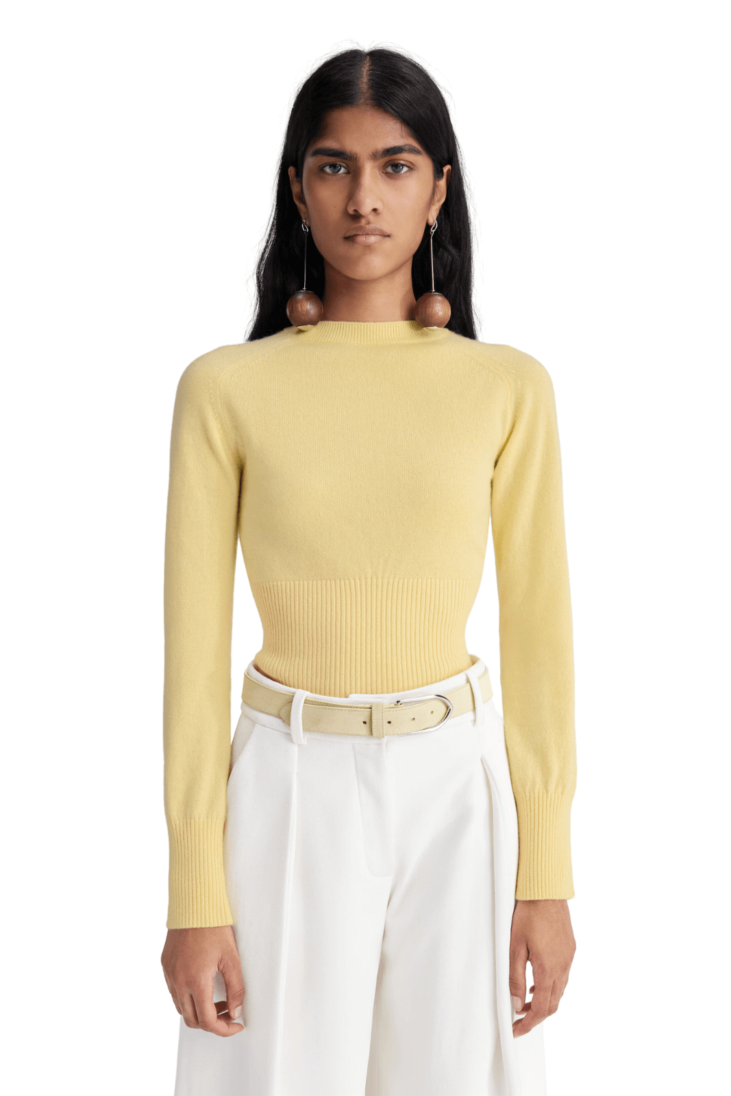 Жълта кашмирена плетка Jacquemus The Soglia