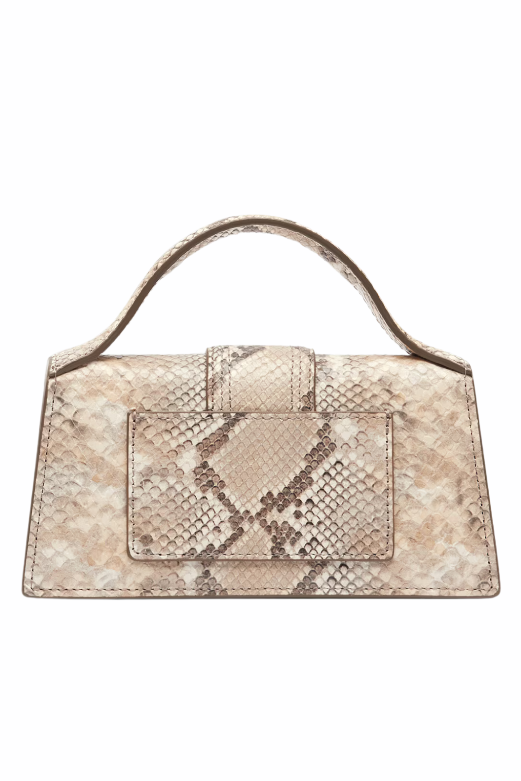 Jacquemus The Big Child Shoulder bag with flap Beige Animal Print Snake