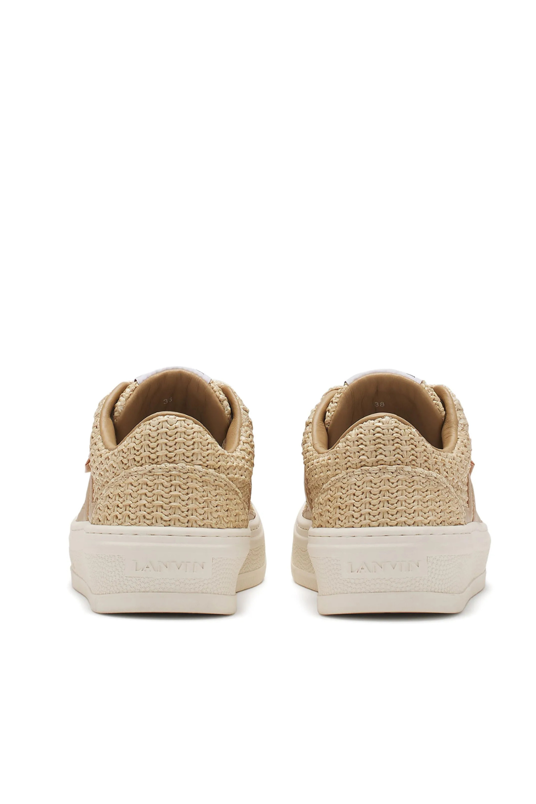 Lanvin Cash Raffia Sneakers Beige for men