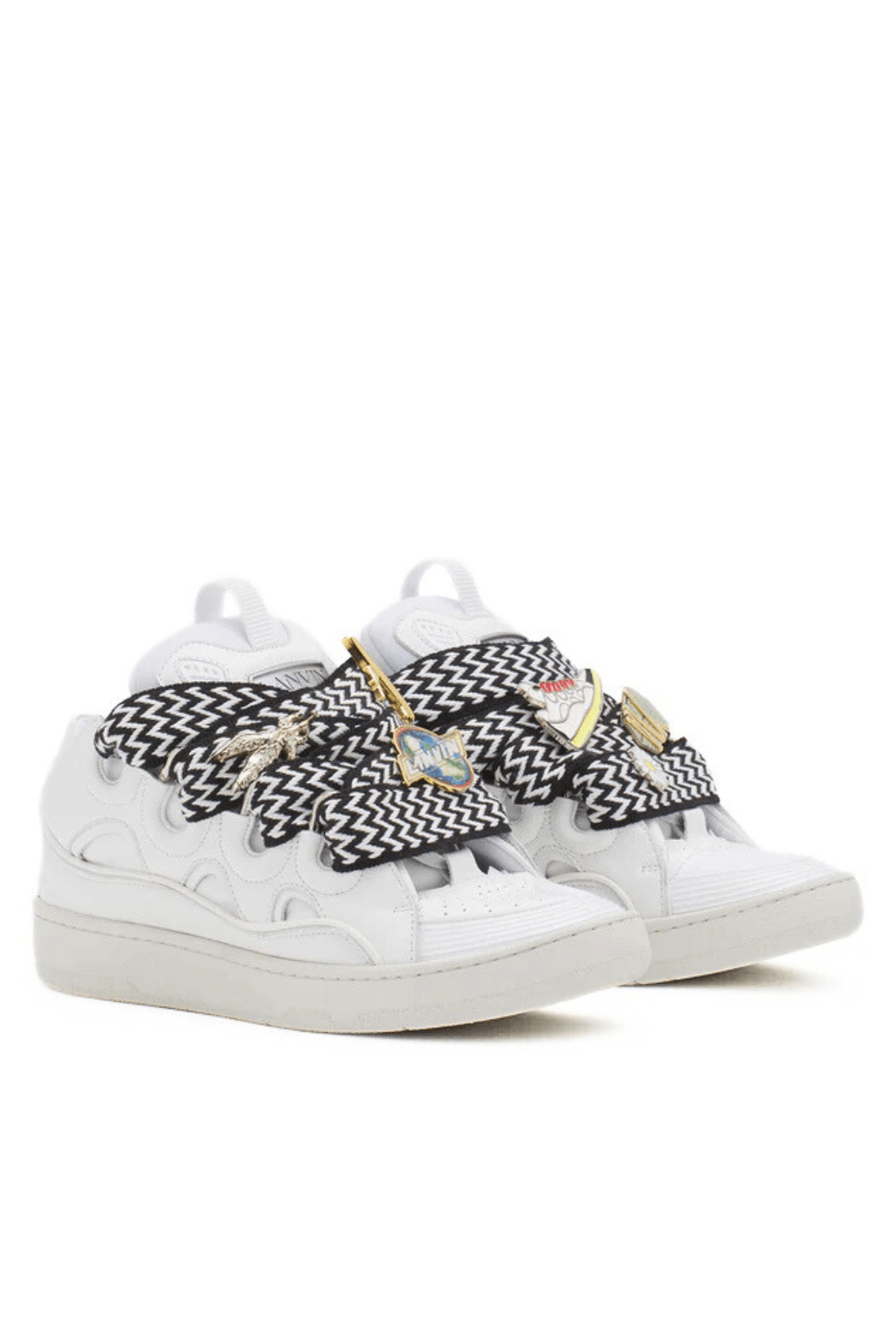 Мъжки кожени бели маратонки Lanvin X Future curb 3.0