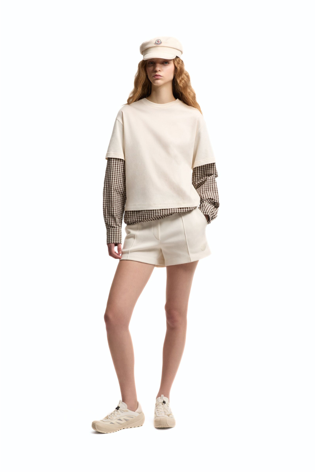 Дамска тениска с кръгло деколте Moncler, черна