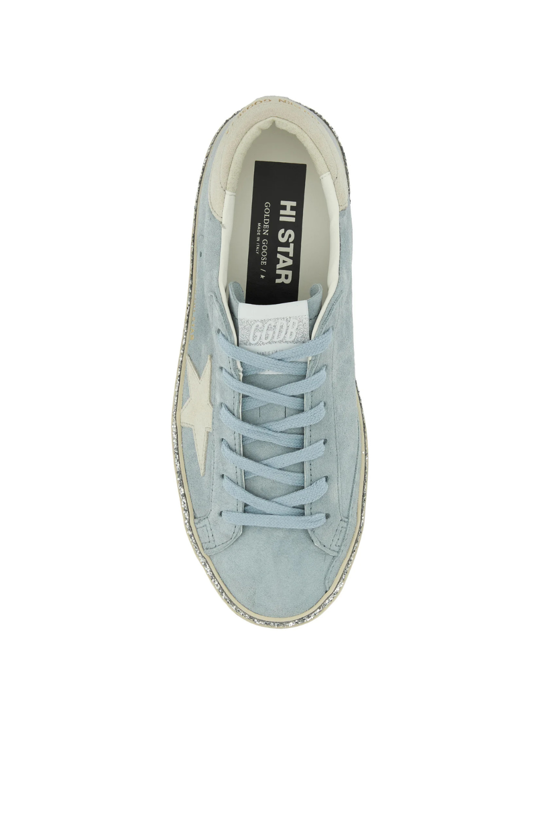 Golden Goose Light-blue suede Hi Star Classic sneakers for women