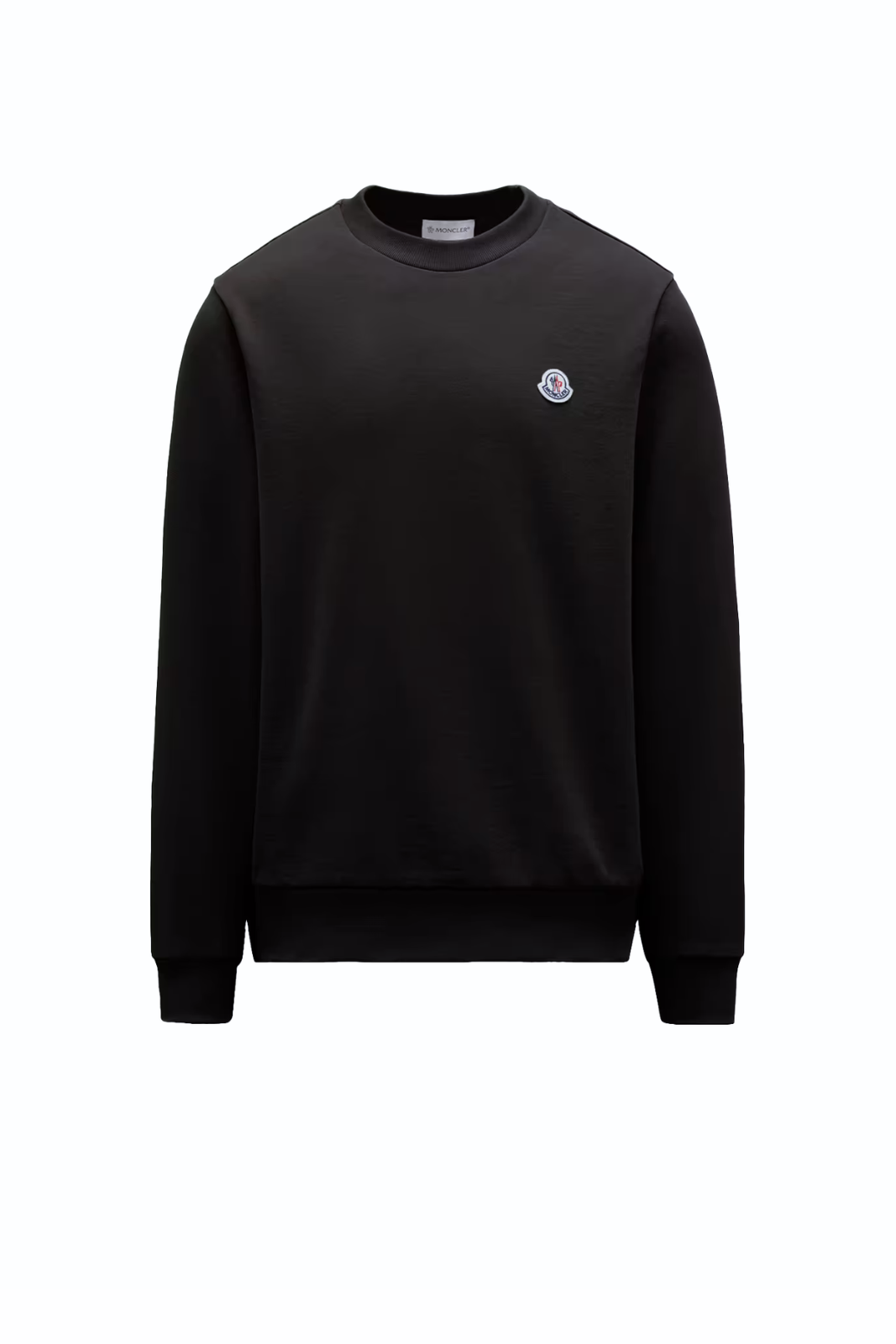 Moncler Logo Patch Cotton Sweatshirt black