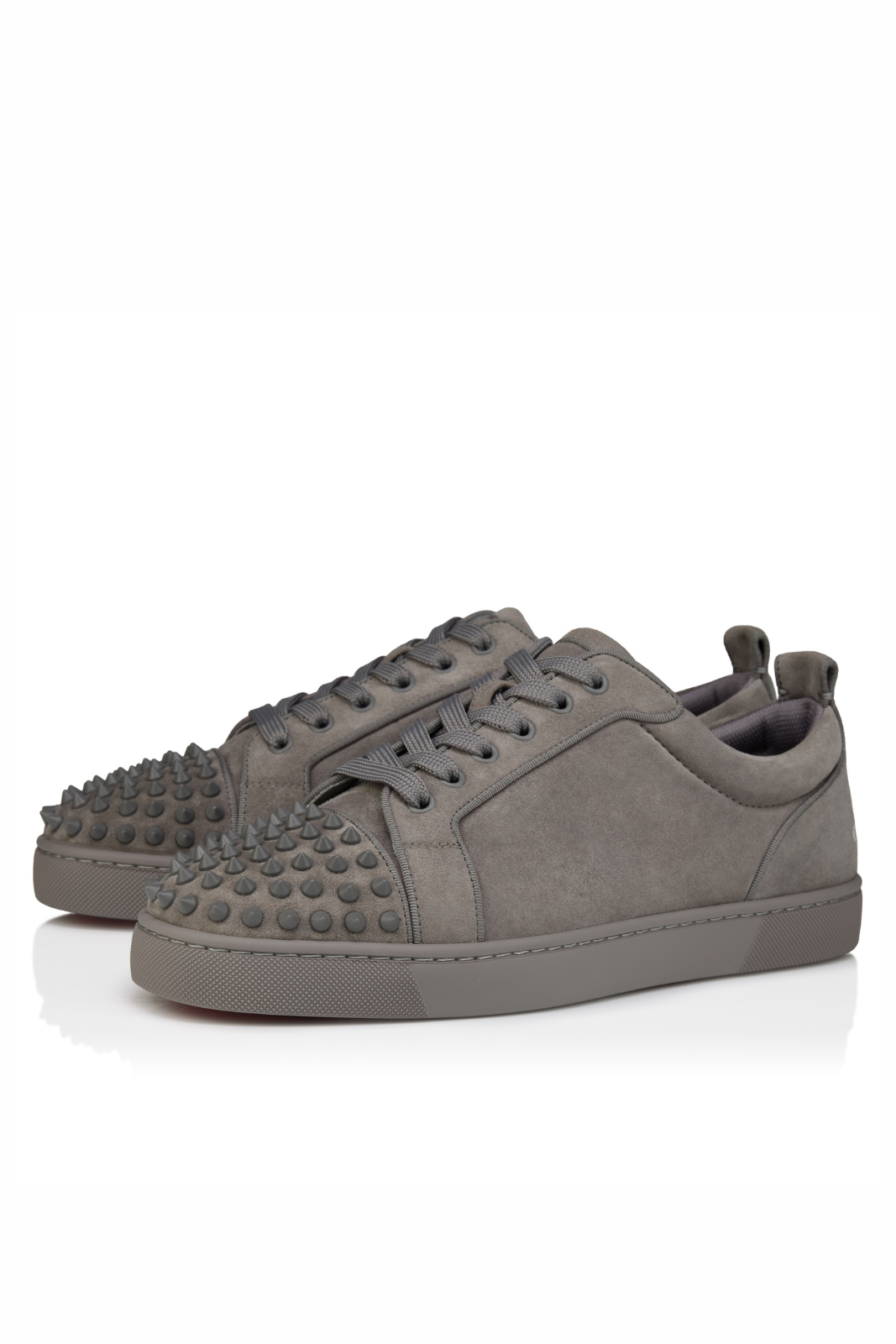 Christian Louboutin Louis Jr Spikes Canopy Veau velours leather Sneakers Phantom Grey