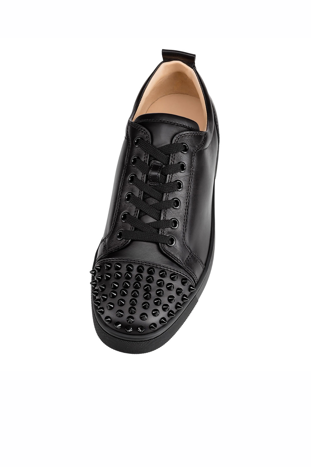 Christian Louboutin Louis Junior Spikes Sneakers Calf leather and spikes Black Men
