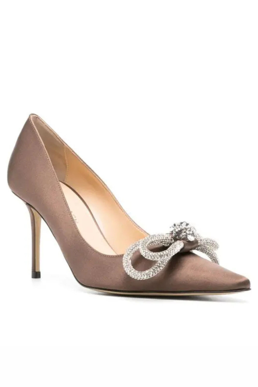 Mach & Mach 85mm crystal-embellished pumps Brown