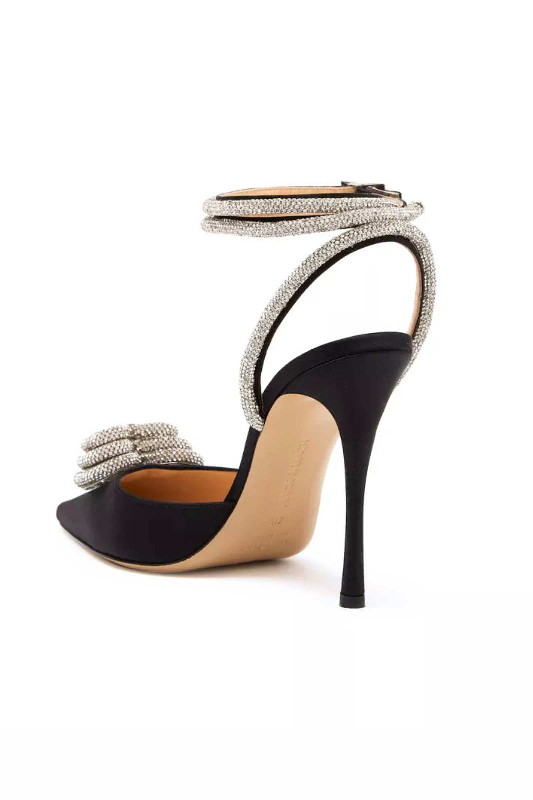 Mach & Mach 110 Triple Heart Crystal-embellished Pumps in Satin