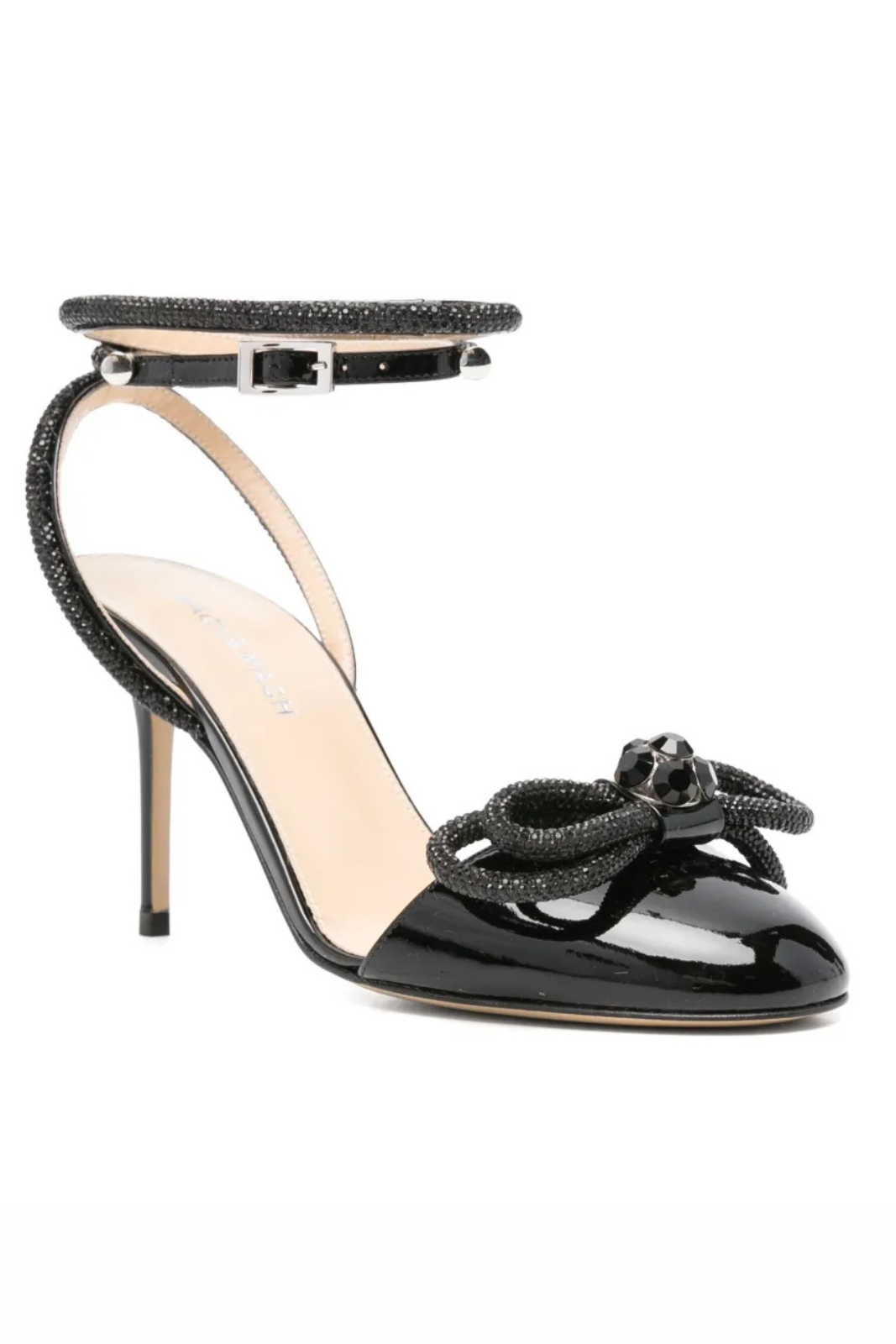 Mach &amp; Mach 90mm Crystal Pumps Black
