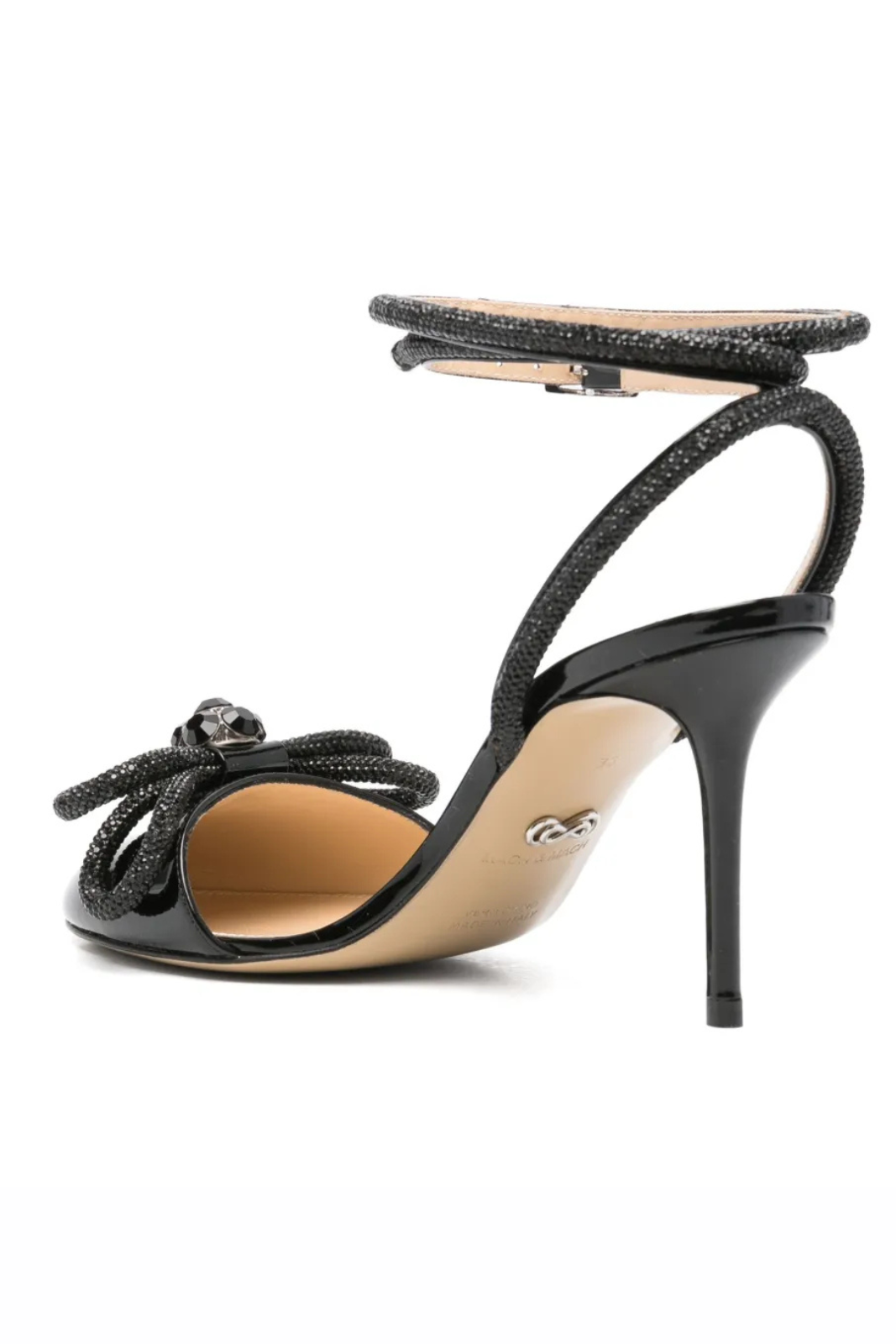 Mach &amp; Mach 90mm Crystal Pumps Black