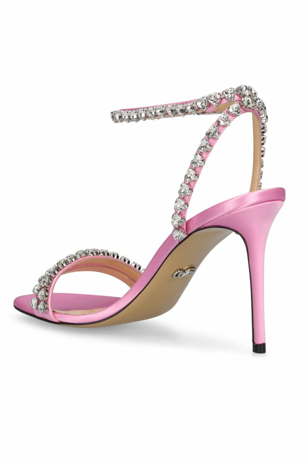 Mach & Mach Pink Audrey Satin Sandals