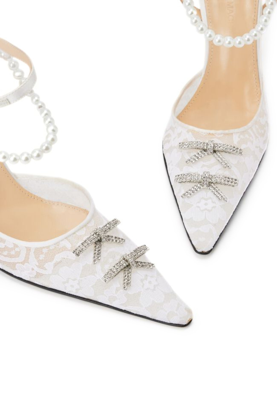 Mach & Mach Matilda Flower High Heels 100Mm White
