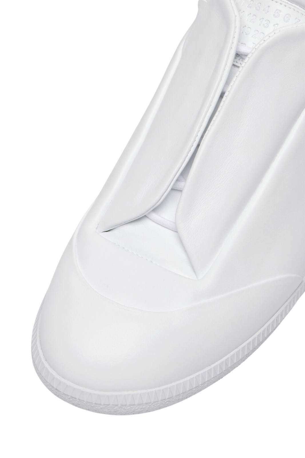 Maison Margiela Replica ниски кожени маратонки в бяло