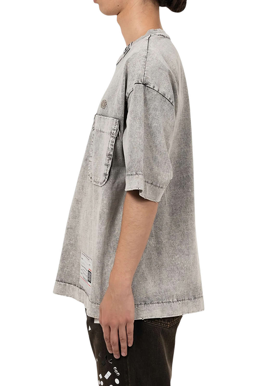 Maison Mihara Amateur Sewn Like Men Grey T-shirt
