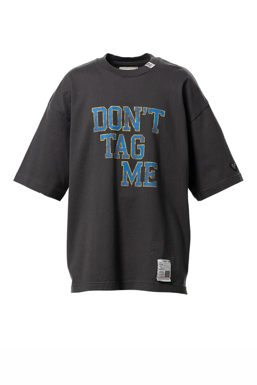 Maison Mihara Yasuhiro Don't Tag Me T-shirt Dark Grey