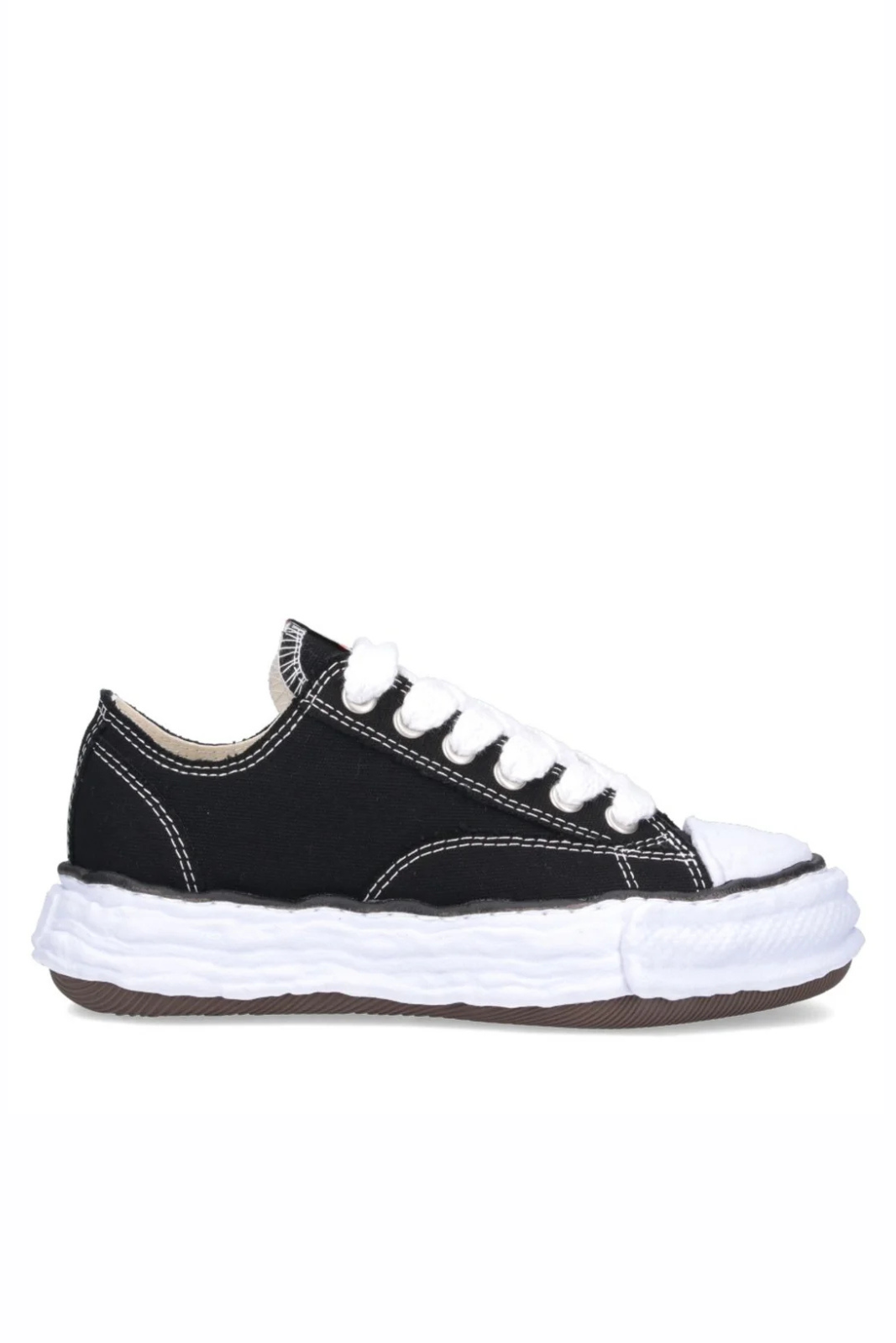 Maison Mihara Yasuhiro Round-Toe Lace-Up Sneakers Black