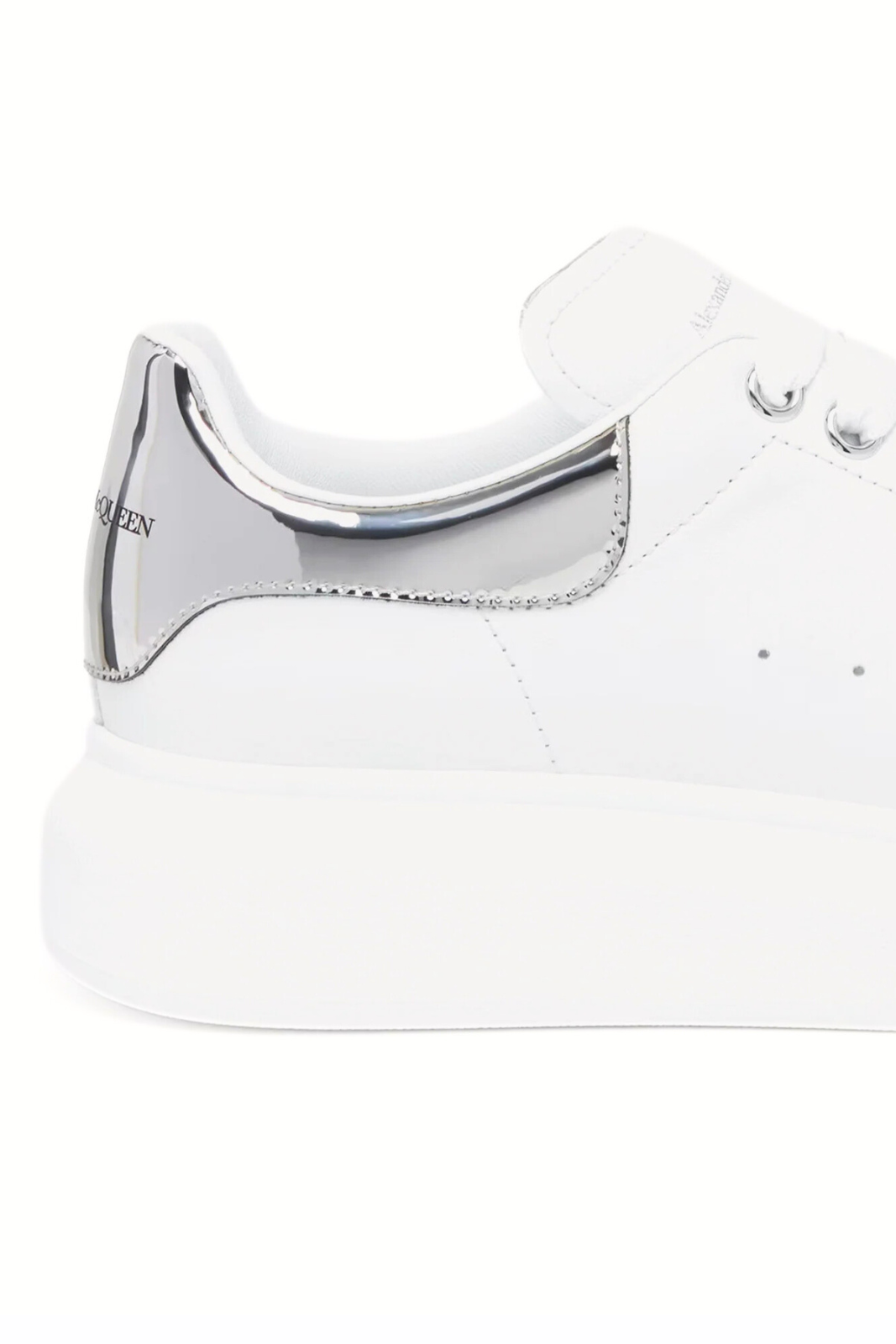 Alexander McQueen Oversized Sneaker White Mirror Low Top Sneakers