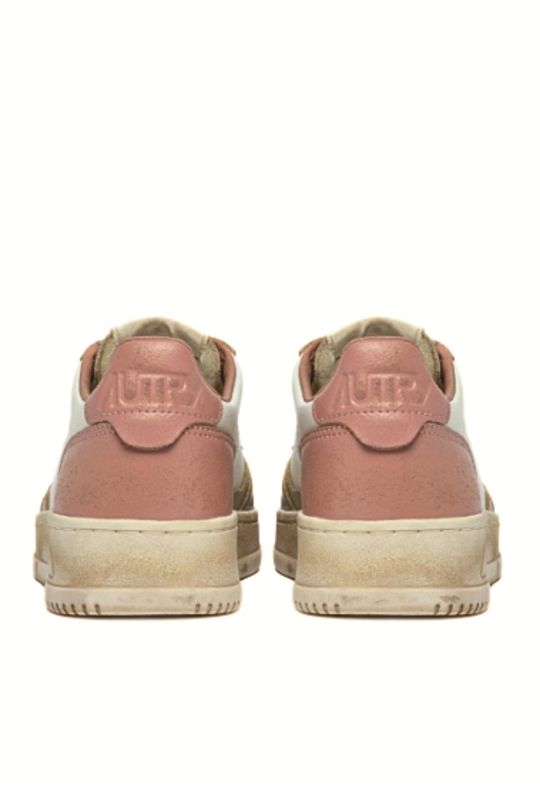 Autry Medalist Low Sneakers Super Vintage in White Camelo Brown and Safari Leather