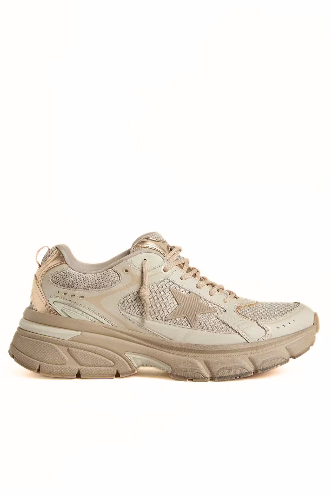 Мъжки кецове Golden Goose Super-Star с велурена звезда и синя лента за ток