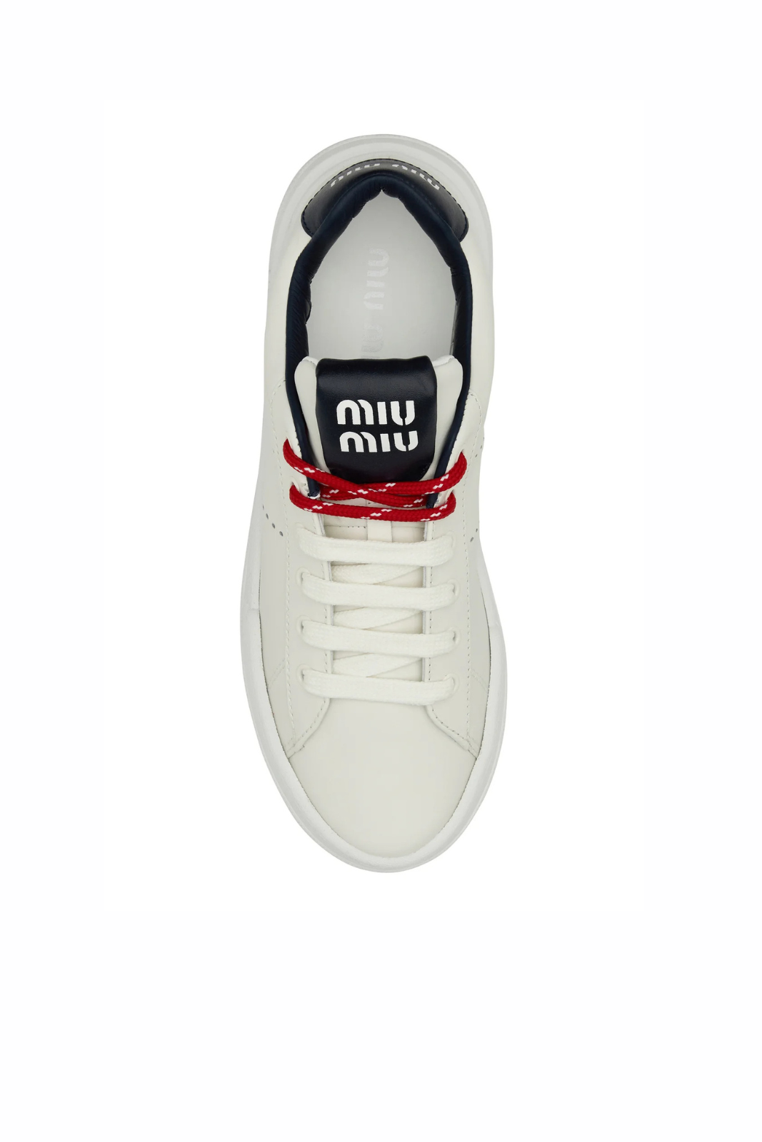 MIU MIU White Leather Sneakers