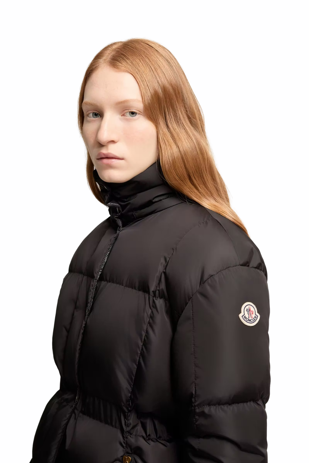 Пухено палто Moncler Torcon с меко лого
