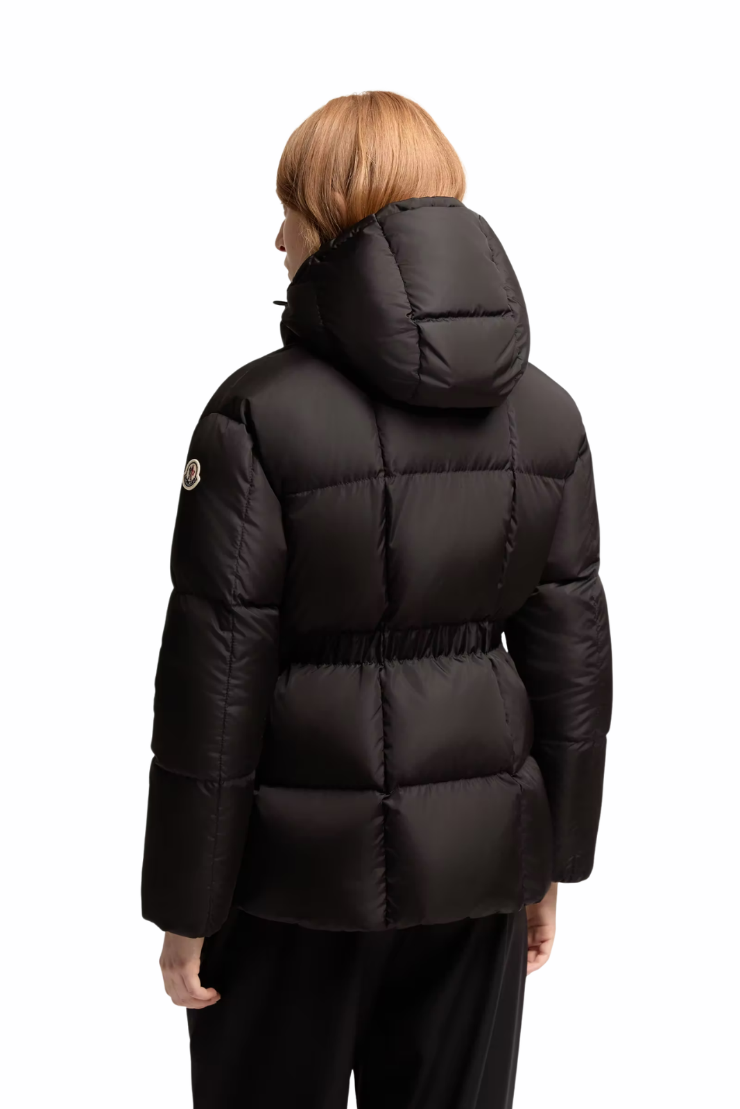 Moncler Agneux short down jacket with hood black