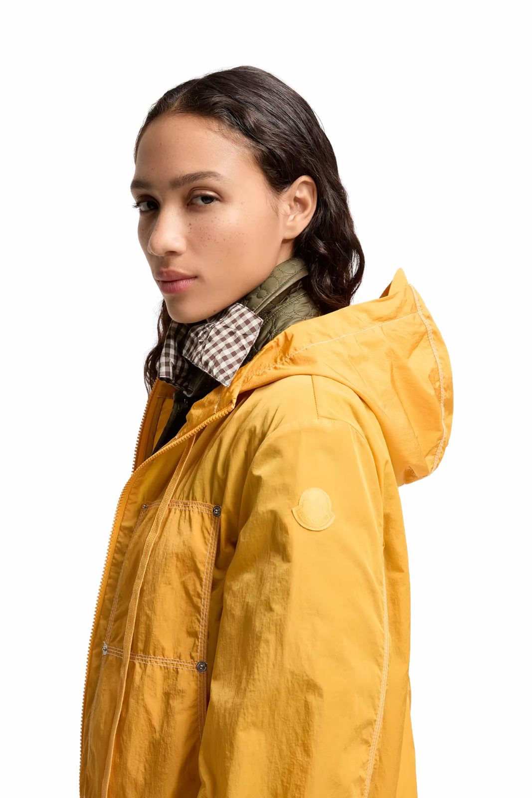 Пухено палто Moncler Torcon с меко лого