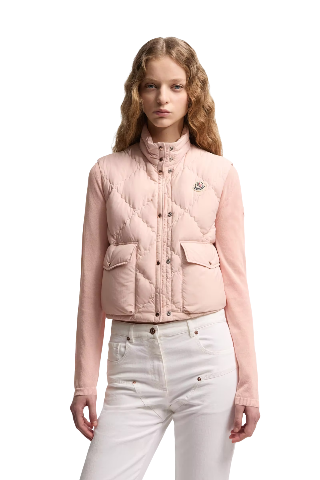 Moncler Biois Down Pink Women Gilet