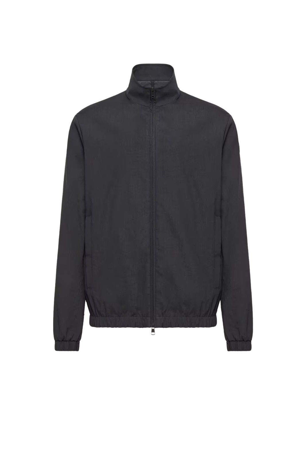 Moncler Bonavent Linen Blend Windbreaker Navy