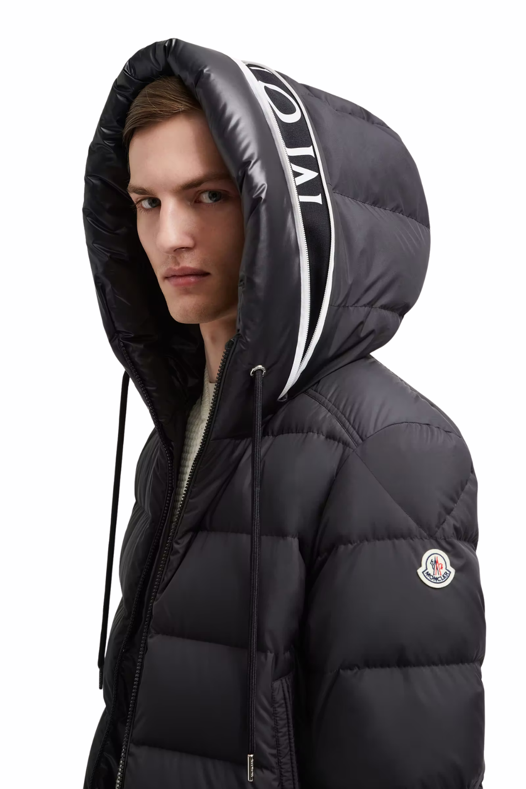 Moncler Cardere Hooded Short Down Jacket Black