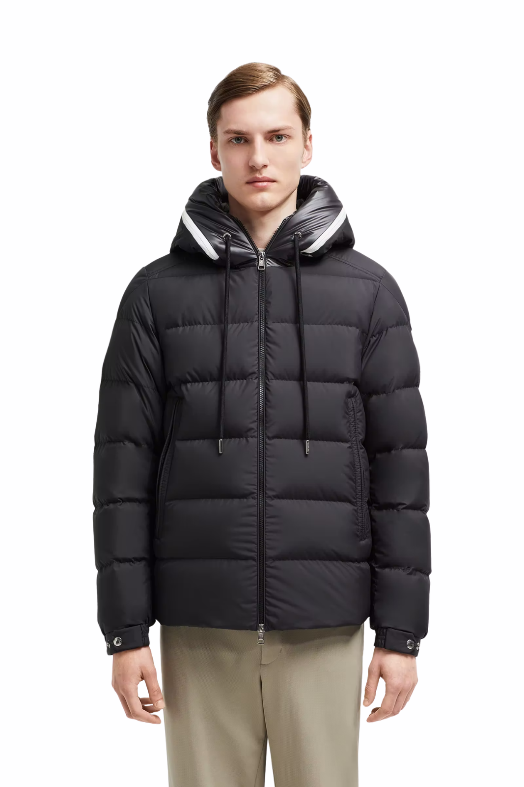 Moncler Cardere Hooded Short Down Jacket Black
