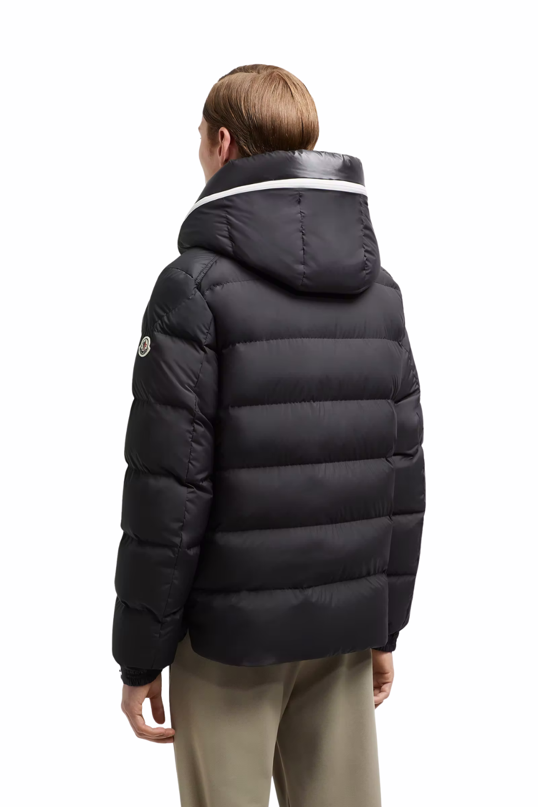 Moncler Cardere Hooded Short Down Jacket Black