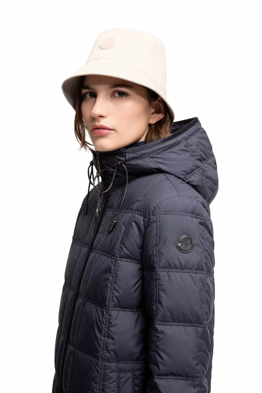 Пухено палто Moncler Torcon с меко лого