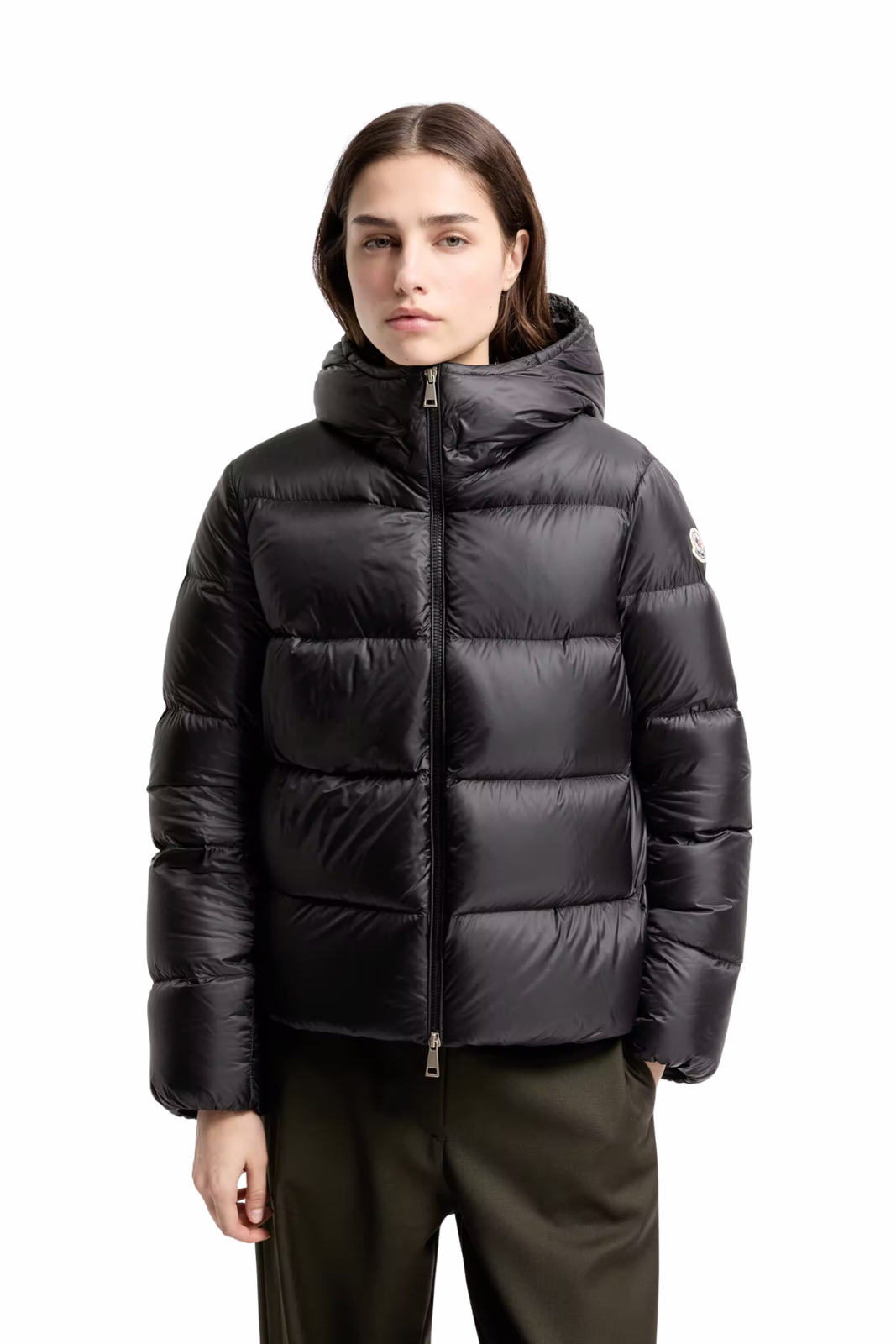 Moncler Feligule short down jacket with hood Black