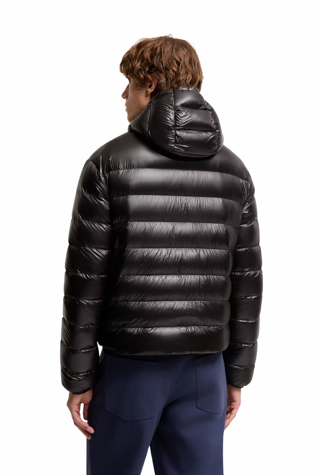 Moncler Forzo short packable down jacket with hood black
