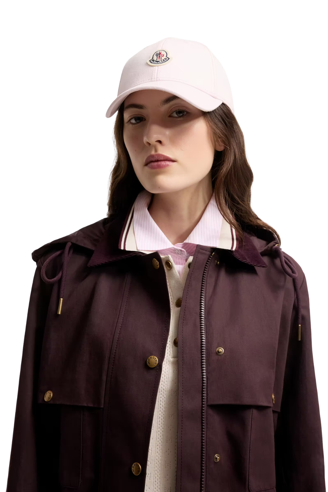 Moncler Gabardine Baseball Cap Light Pink
