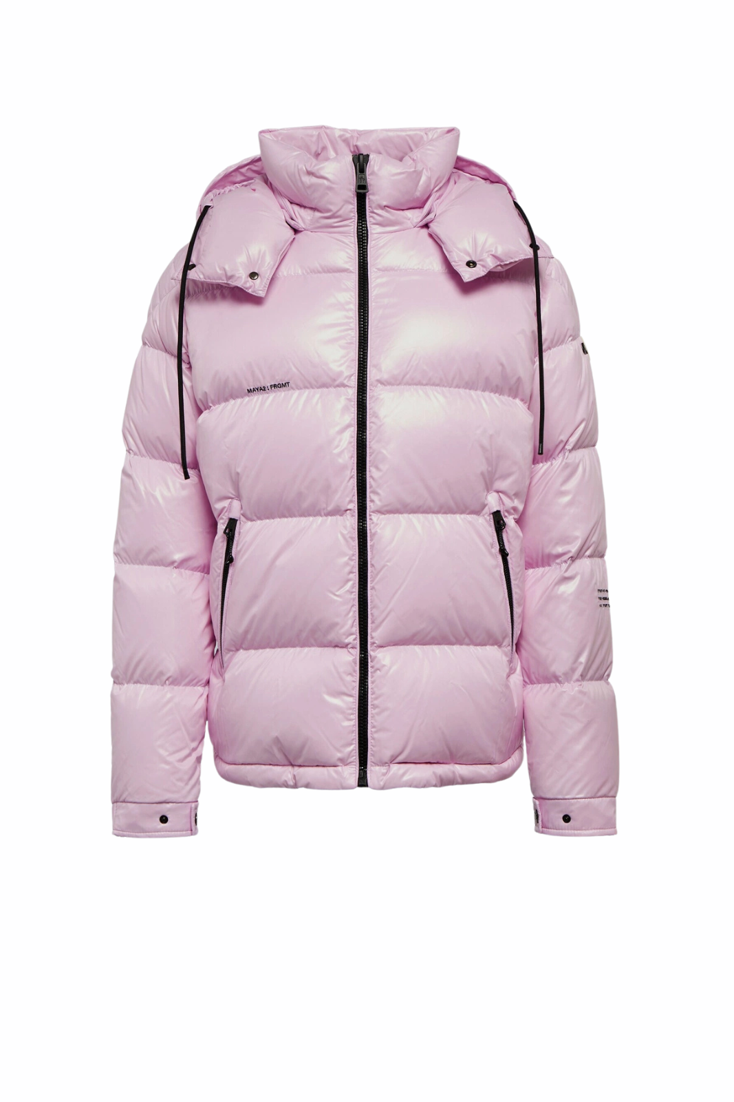 Яке с качулка Moncler Sassiere с детайли от лещи, черно