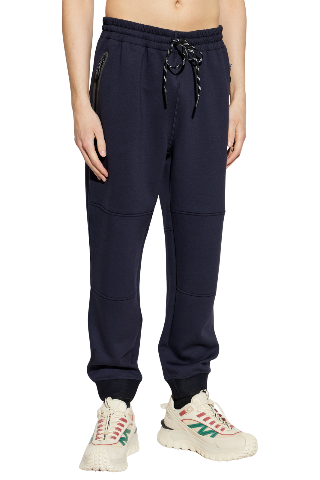 Дамска тениска с кръгло деколте Moncler, черна