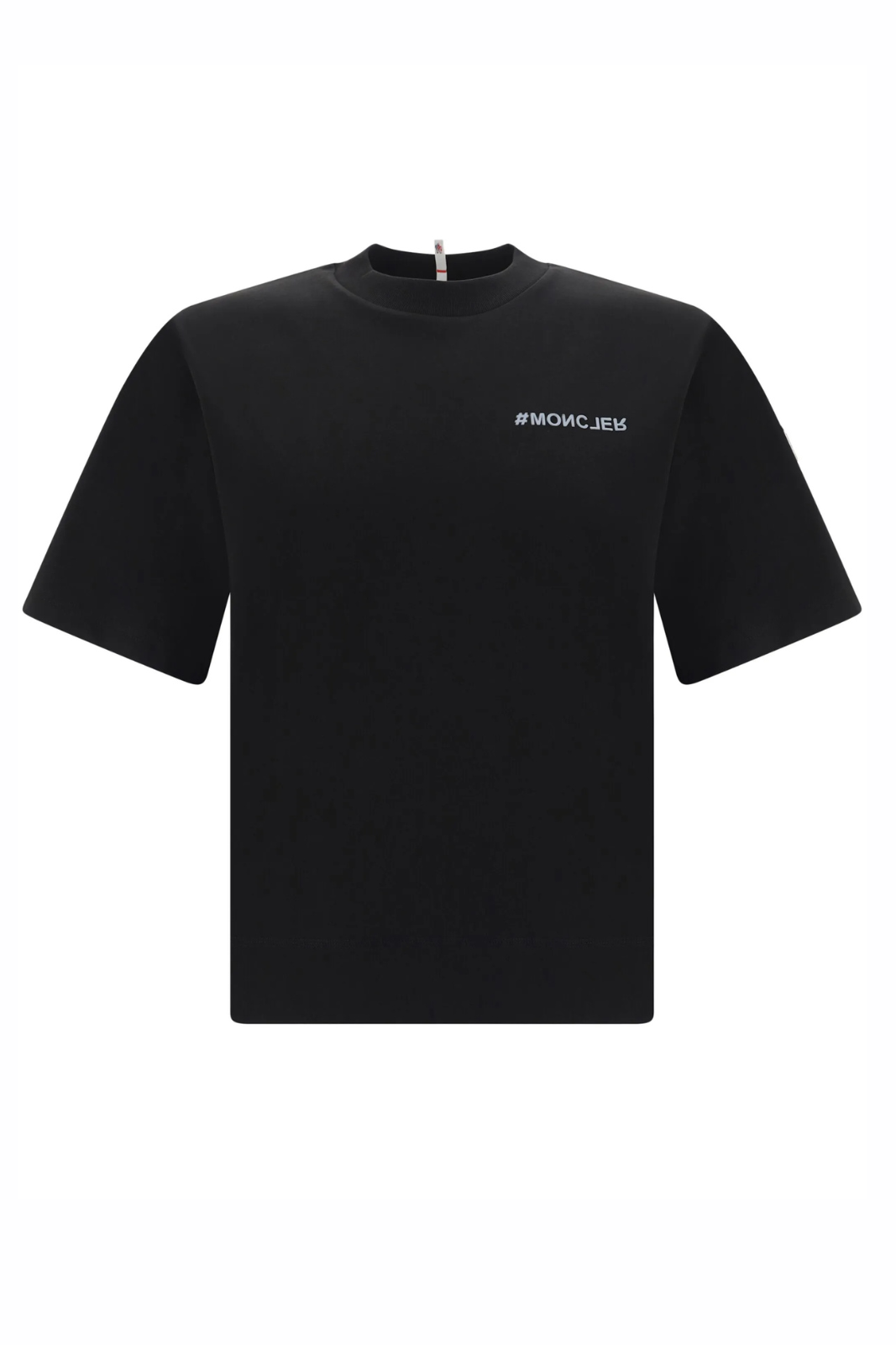 Дамска тениска с кръгло деколте Moncler, черна