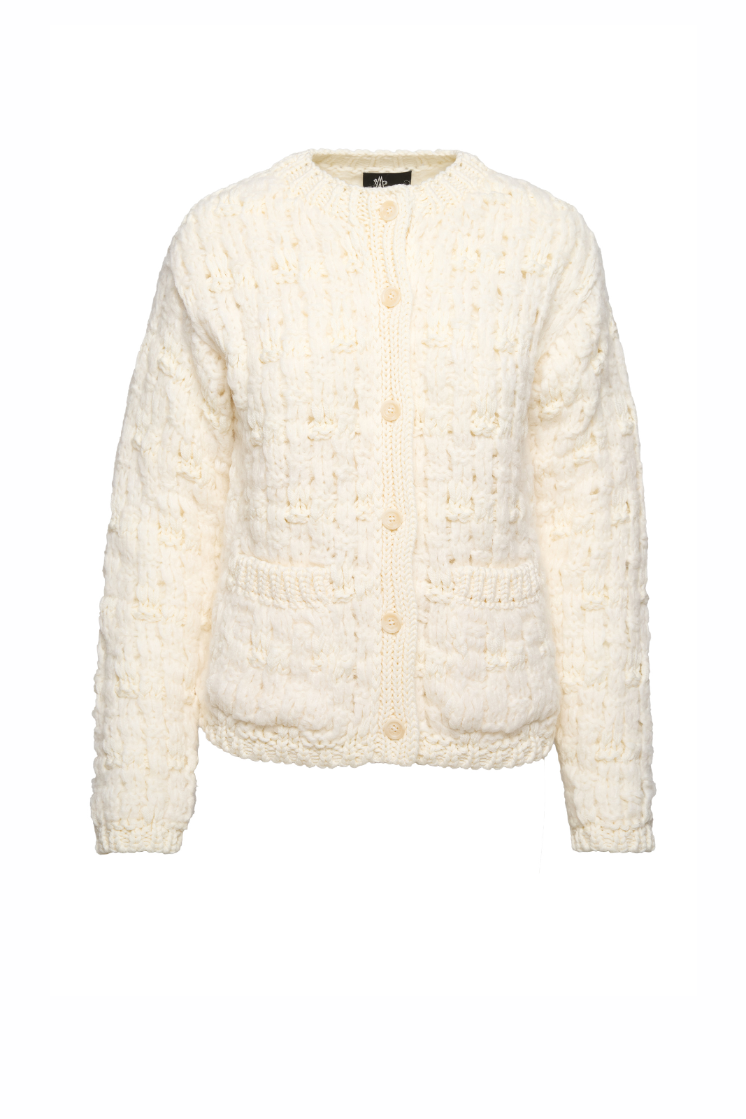 Moncler Grenoble wool Patterned Cardigan White