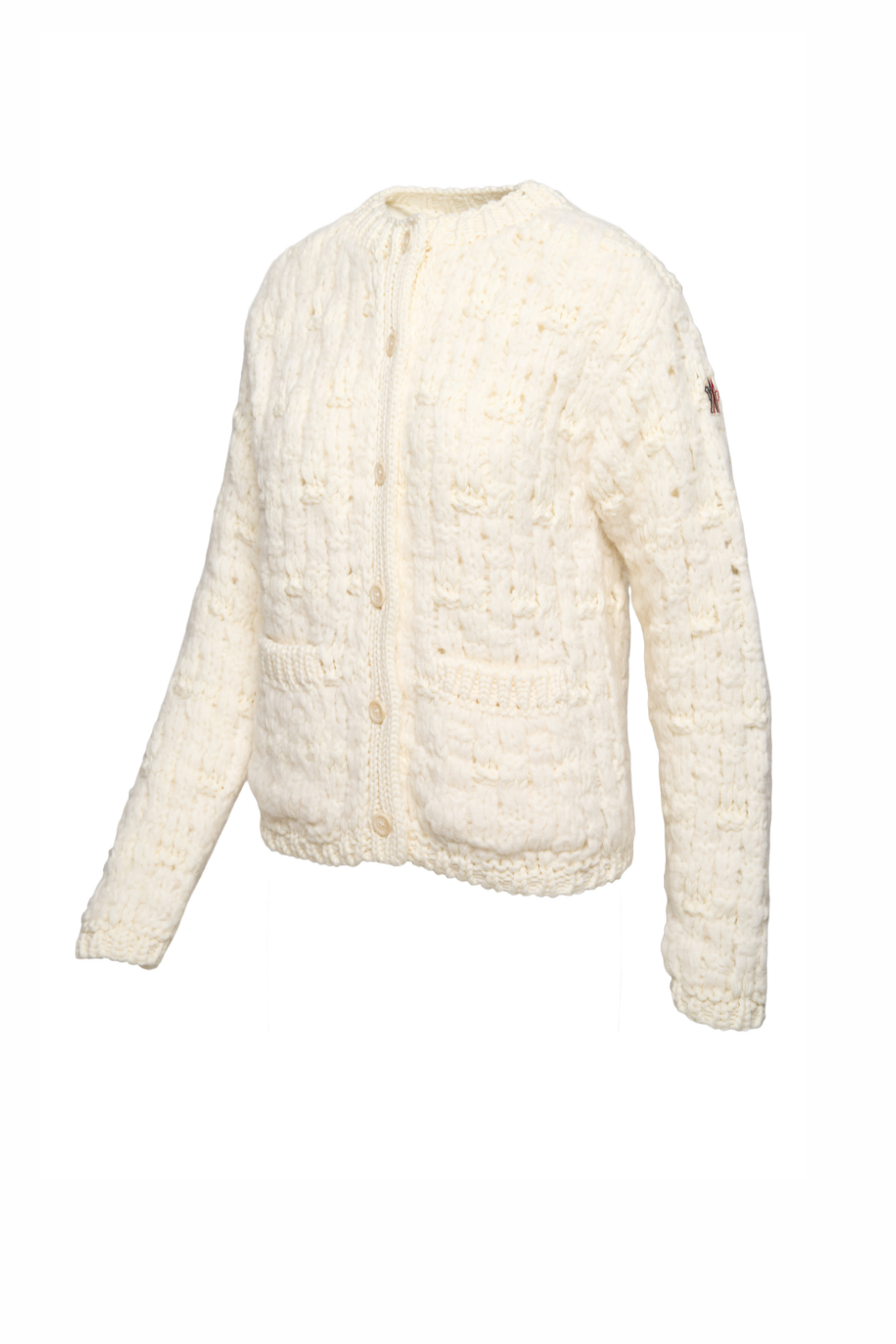 Moncler Grenoble wool Patterned Cardigan White