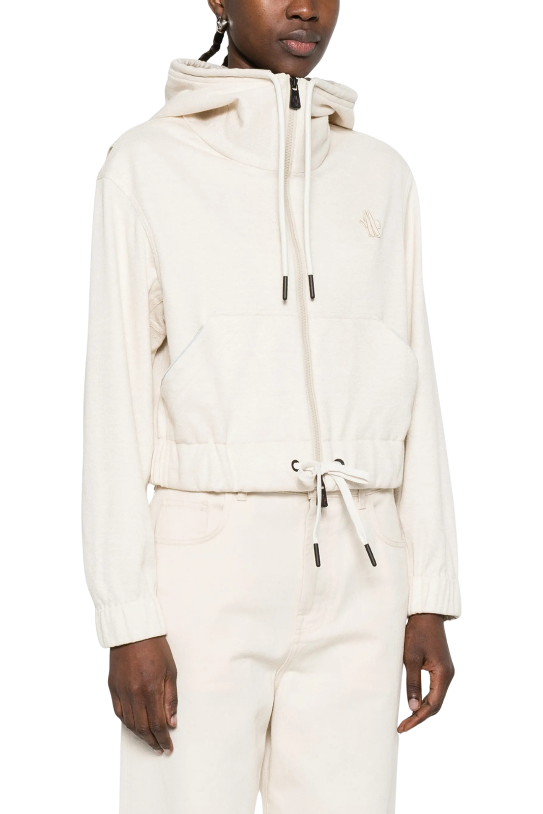 Пуловер Moncler от памук и кашмир в кобалтово синьо