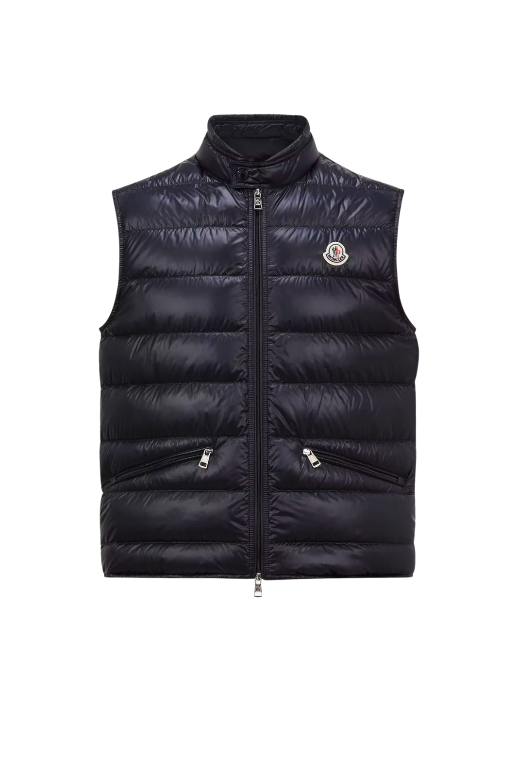 Тъмносиня пухена жилетка Moncler Treompan