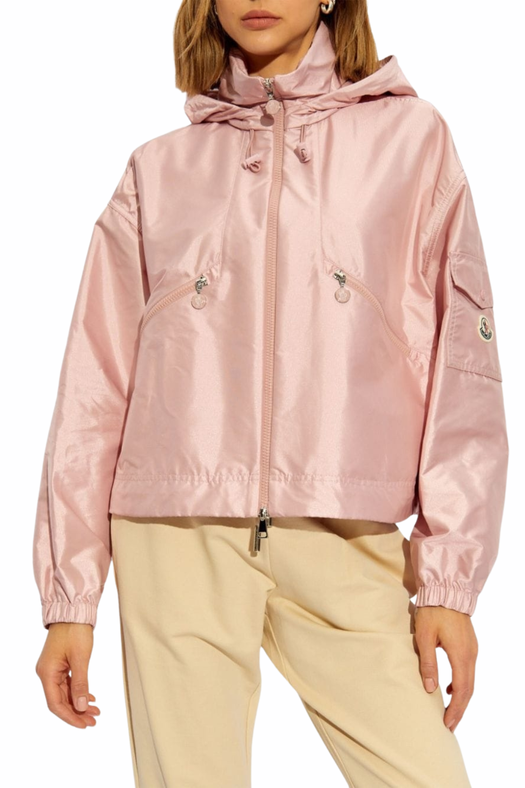 Пухено палто Moncler Torcon с меко лого