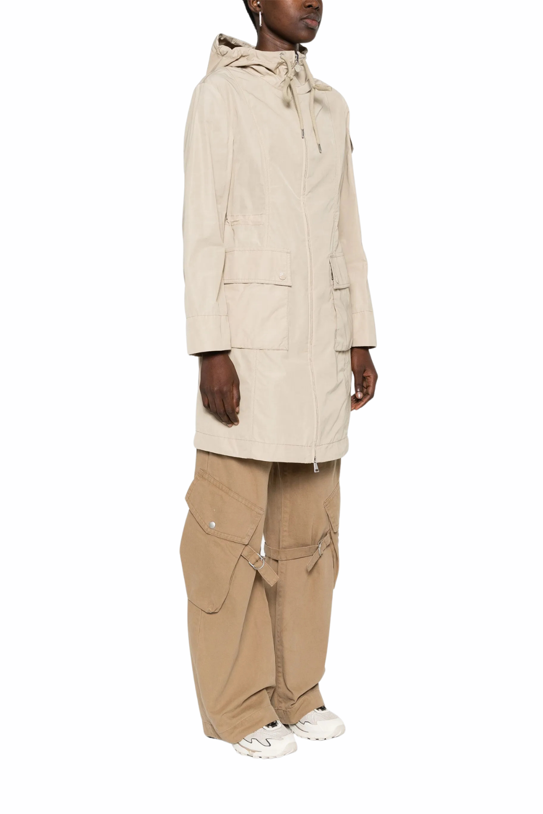 Moncler Laerte Parka Coat Beige