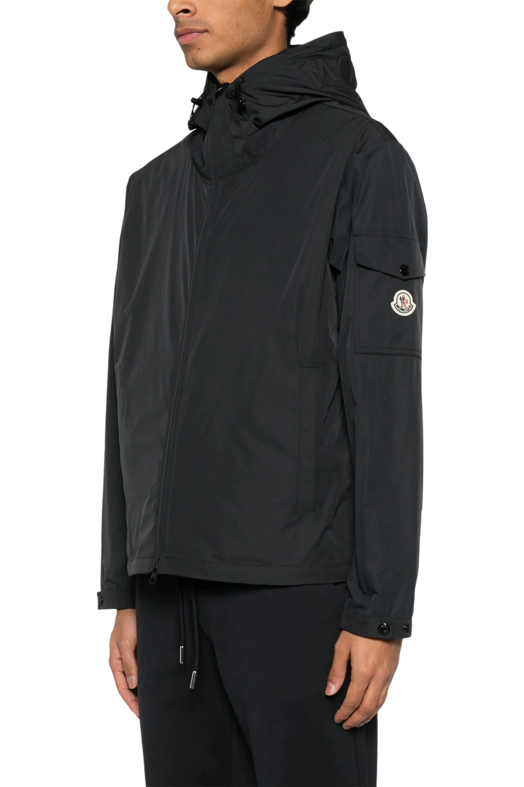 Moncler Sassiere lens-detail hooded jacket Black