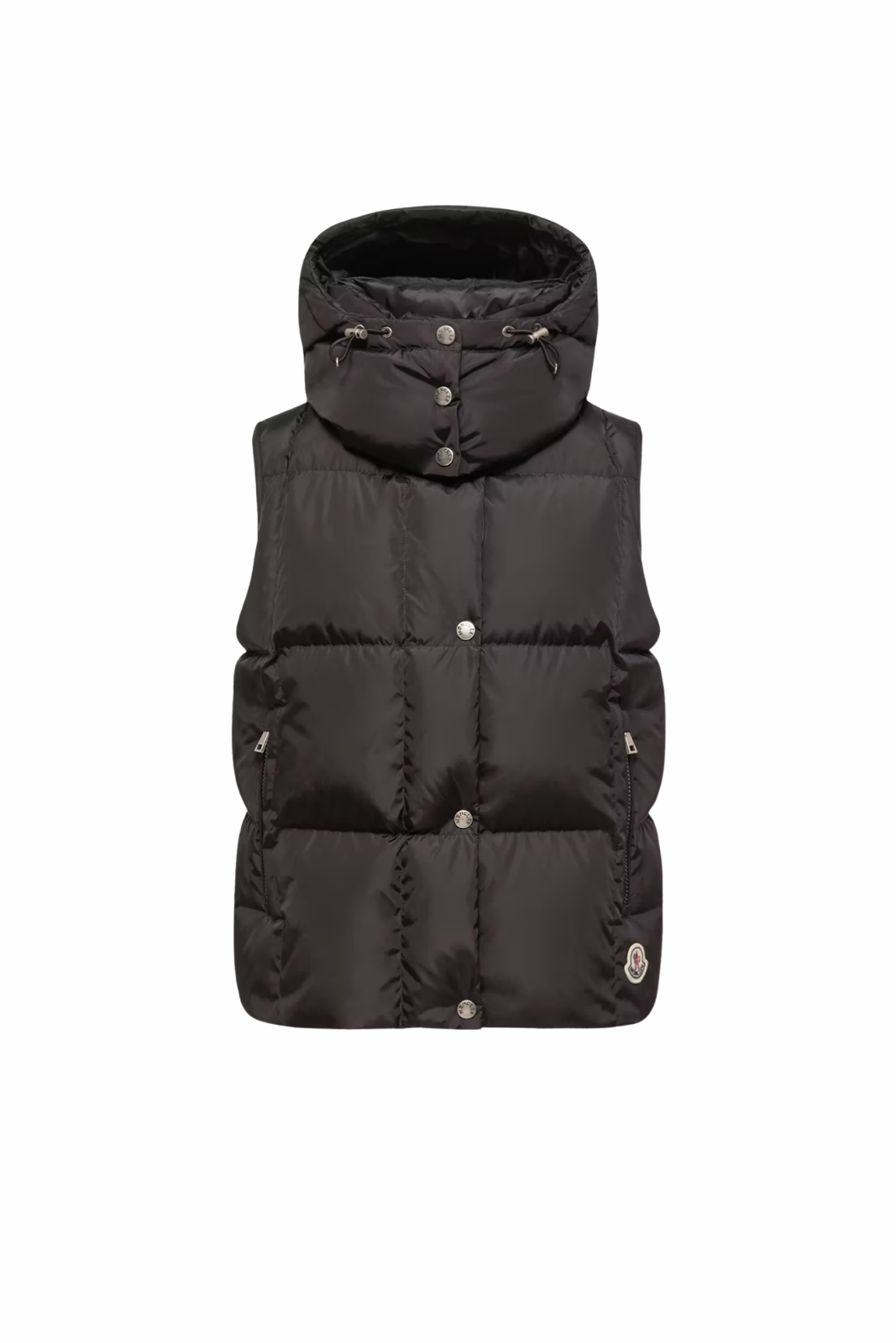 Ватиран жилет Moncler Nubiera с пухен пълнеж и качулка