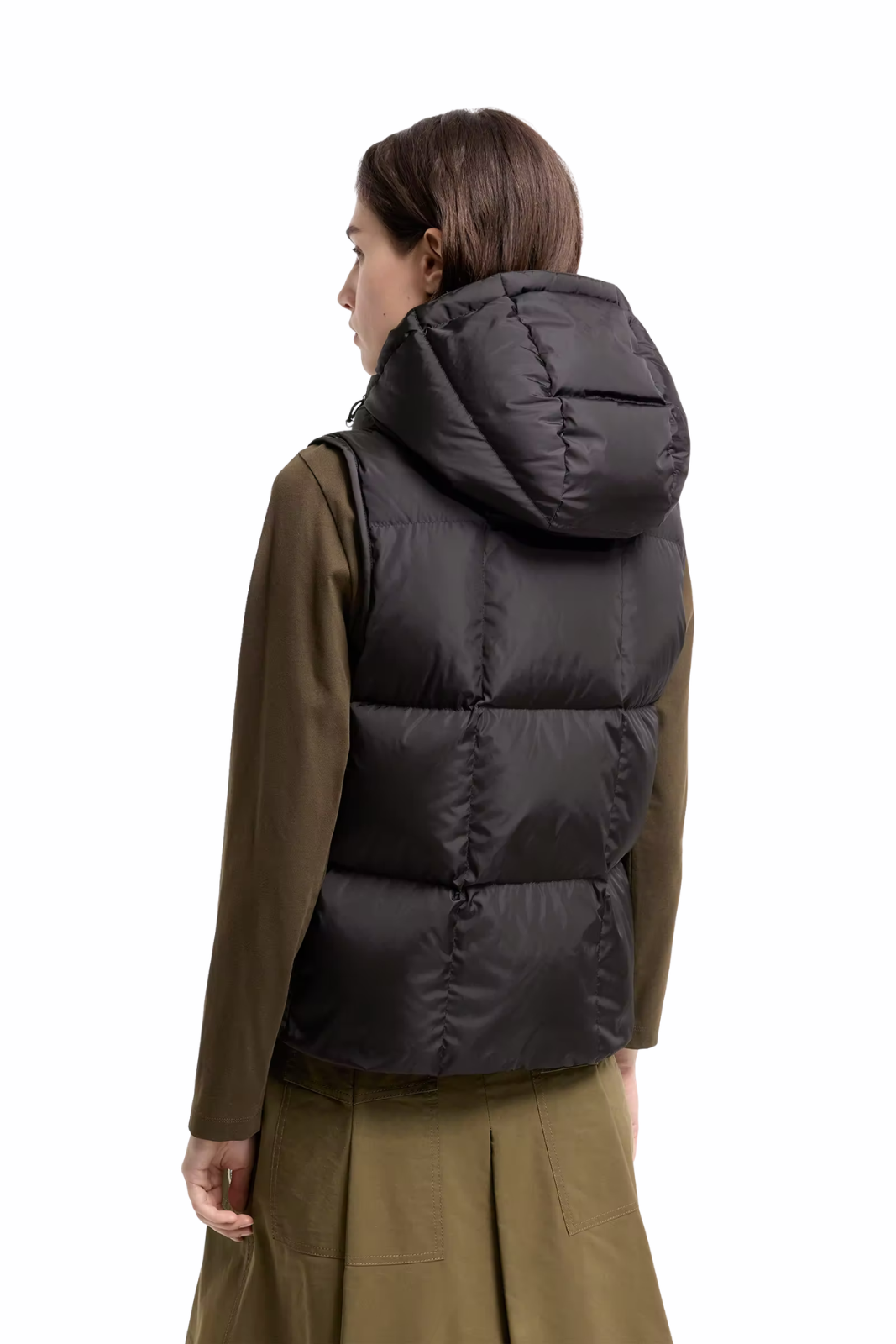 Moncler Macareux Down Padded Vest with Hood Black